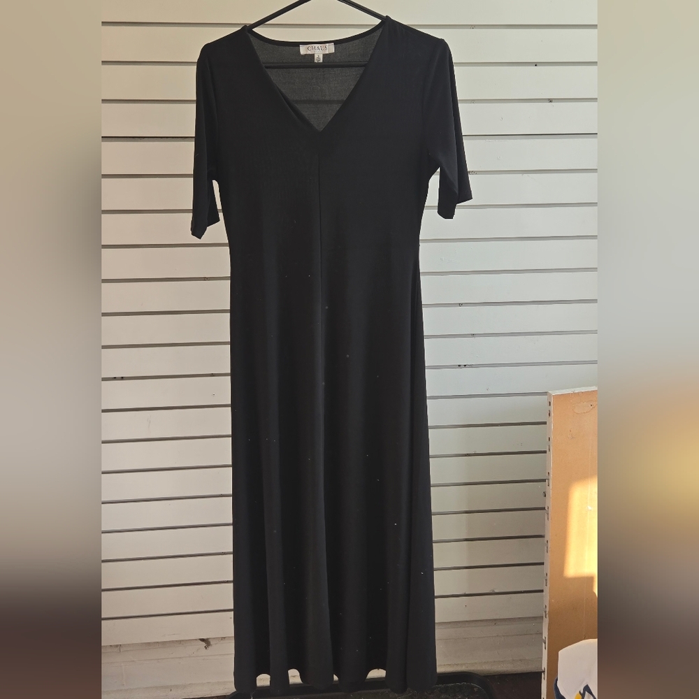 Chaus Black V-Neck Maxi Dress